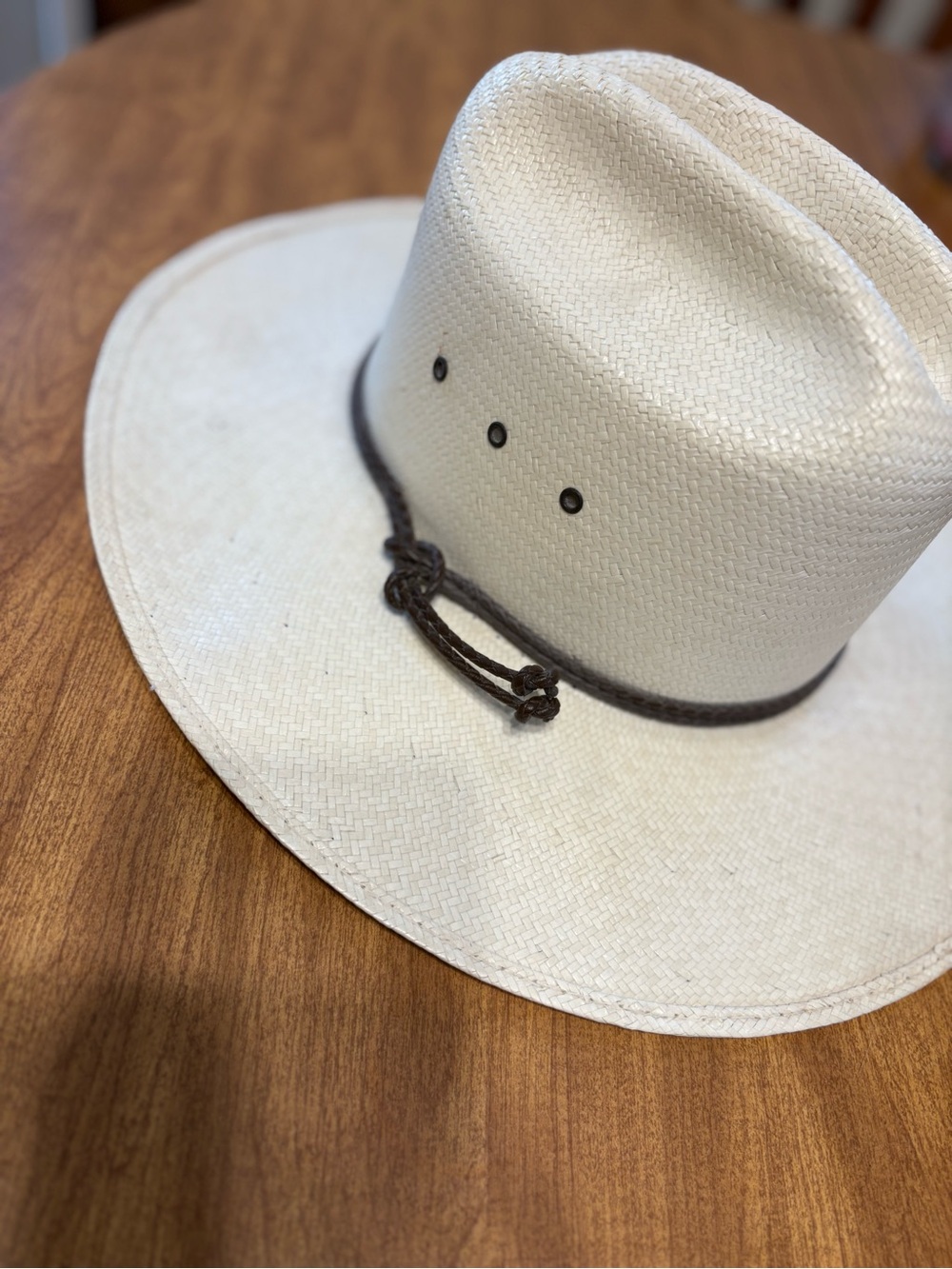 VTG Texas Hat Company Shantung Straw Hat size Large 6.5